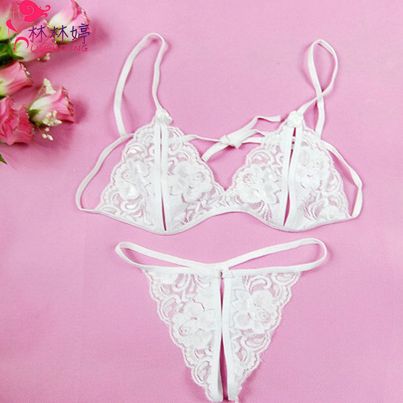 Floral Embroidered Three-Piece Lingerie Set - product image 3