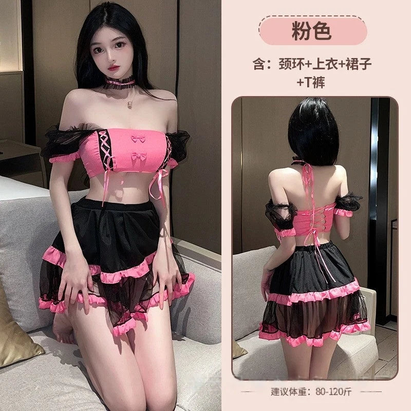 Pink Mesh Maid Princess Costume - image 2