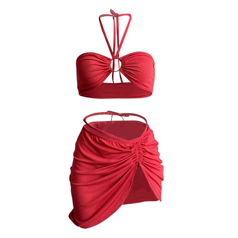 Halter High-Slit Bodycon Mini Dress - image 4