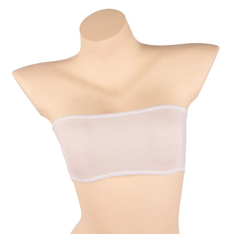 White Sheer Ice-Silk Bandeau Lingerie - image 3