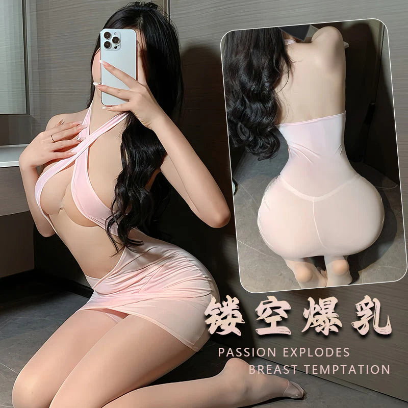 Pink Secretary Roleplay Mini Dress