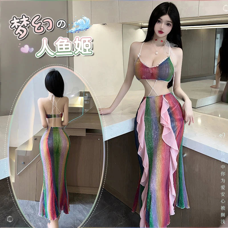 Colorful Mermaid Roleplay Maxi Dress