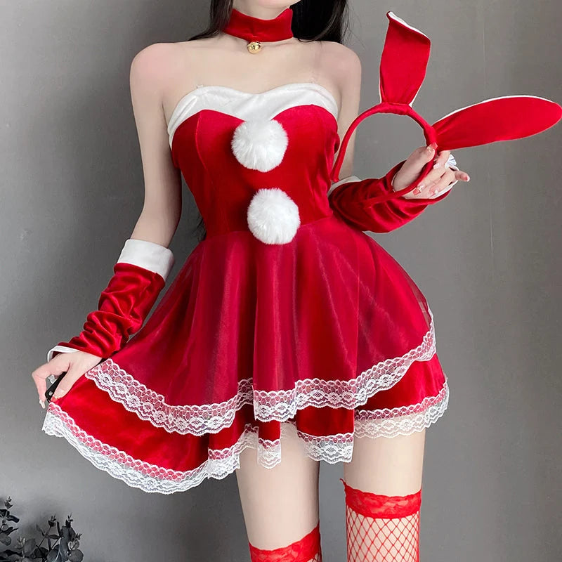 Velvet Bunny Roleplay Mini Dress