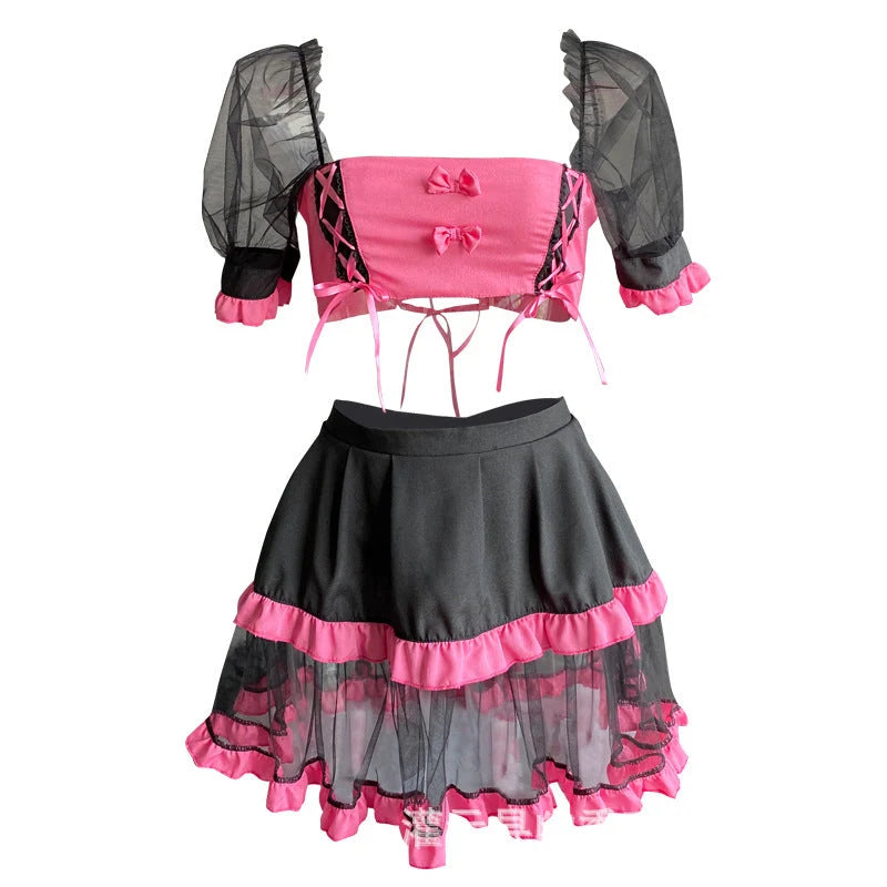 Pink Mesh Maid Princess Costume - image 3
