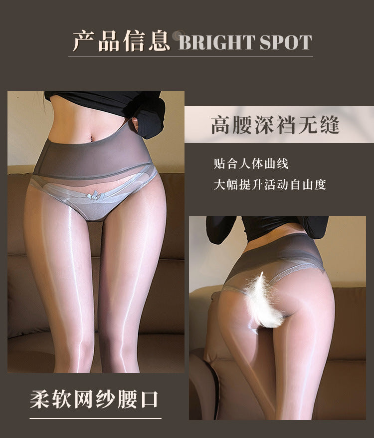 Ultra-Sheer Glossy Seamless Tights - image 3